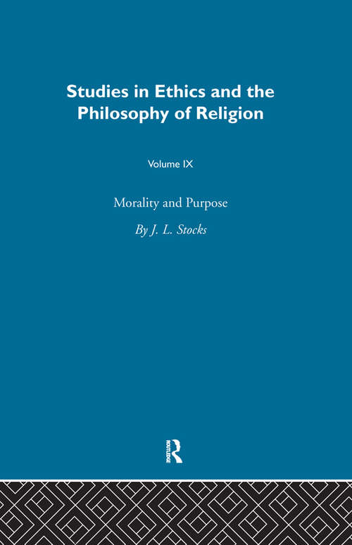 Book cover of Morality & Purpose Vol 9