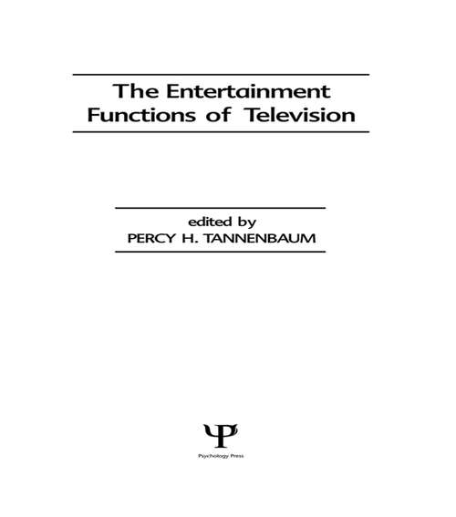 Book cover of The Entertainment Functions of Television