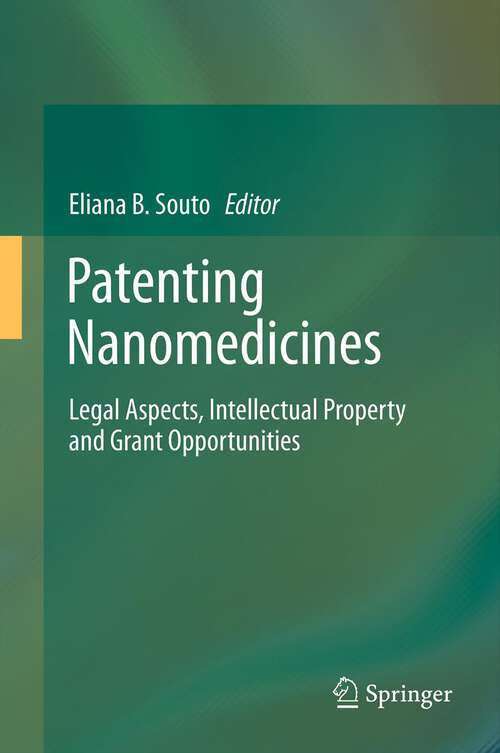 Book cover of Patenting Nanomedicines