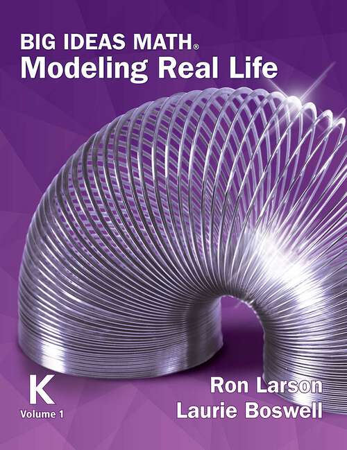Book cover of Big Ideas Math Modeling Real Life 2022 Grade K