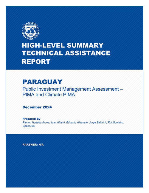 Book cover of Paraguay: Public Investment Management Assessment – PIMA and Climate PIMA