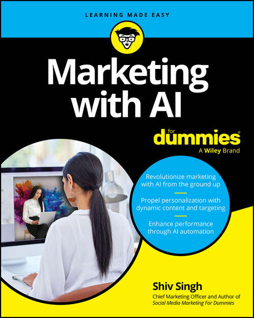 Book cover of Marketing with AI For Dummies