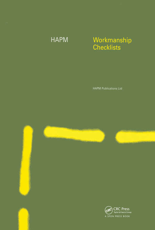 Book cover of HAPM Workmanship Checklists