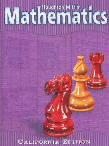 Book cover of Houghton Mifflin Mathematics [Grade 5] (California Edition)
