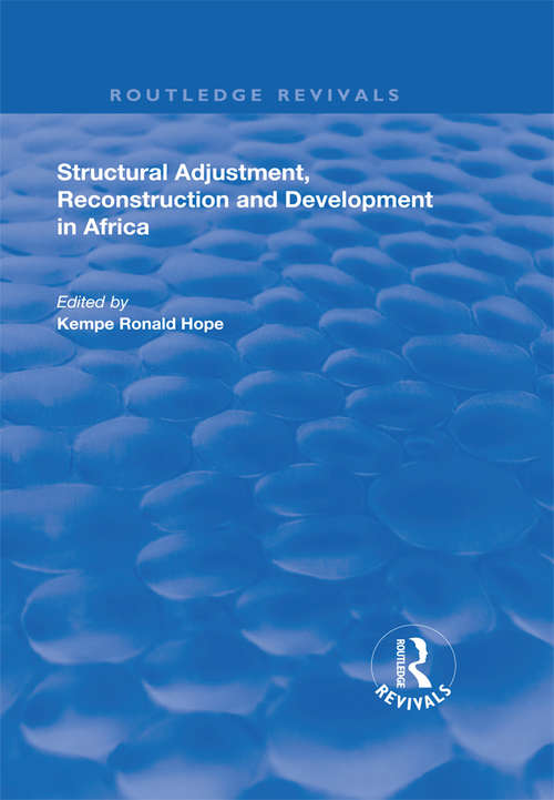 Book cover of Structural Adjustment, Reconstruction and Development in Africa (Routledge Revivals)