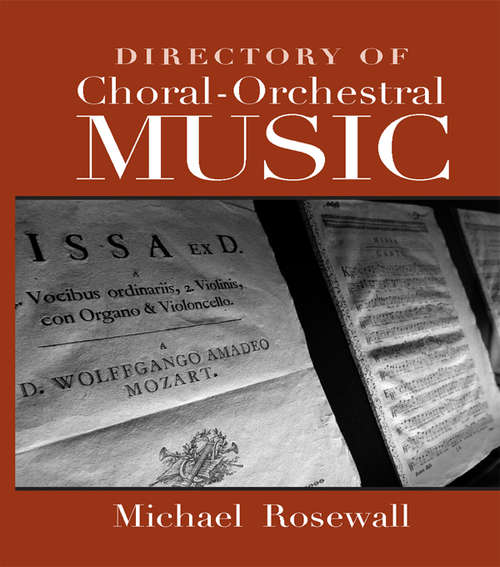 Book cover of Directory of Choral-Orchestral Music