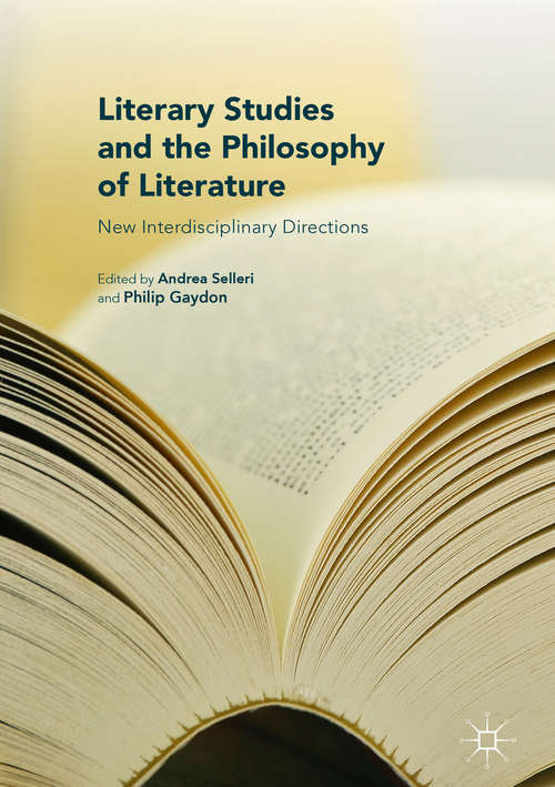 Book cover of Literary Studies and the Philosophy of Literature