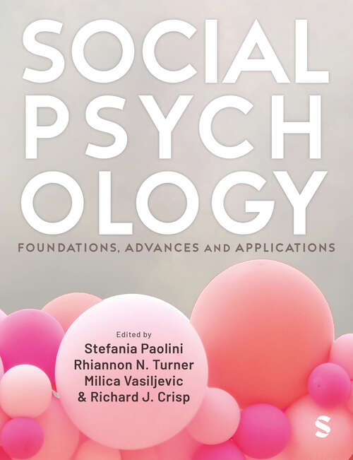 Book cover of Social Psychology: Foundations, Advances and Applications