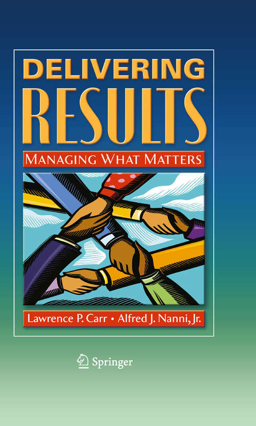 Book cover of Delivering Results