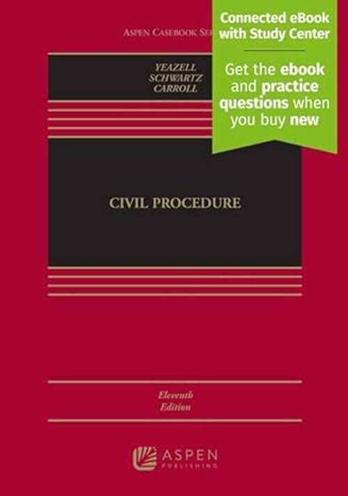 Book cover of Civil Procedure (Eleventh Edition) (Aspen Casebook)