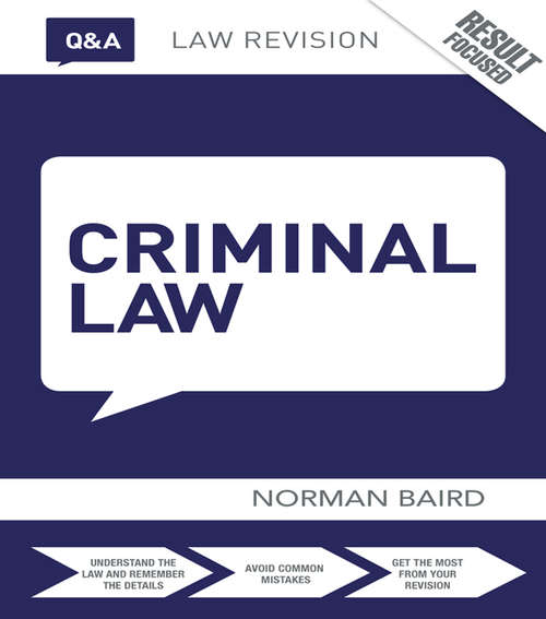 Book cover of Q&A Criminal Law: Q And A Criminal Law 2011-2012 (10) (Questions and Answers)