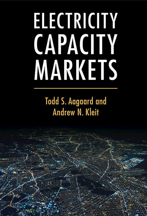 Book cover of Electricity Capacity Markets