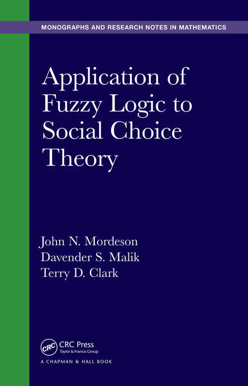 Book cover of Application of Fuzzy Logic to Social Choice Theory (1)