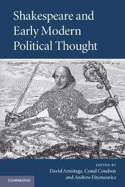 Book cover of Shakespeare and Early Modern Political Thought