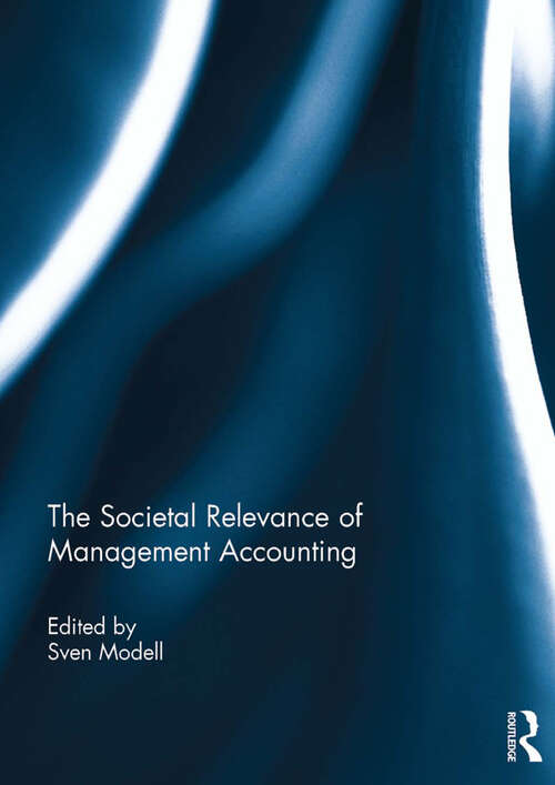 Book cover of The Societal Relevance of Management Accounting