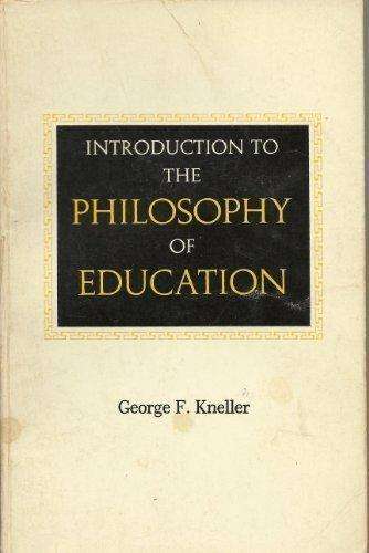 Book cover of Introduction To The Philosophy Of Education