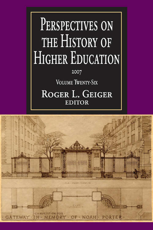 Book cover of Perspectives on the History of Higher Education: Volume 26, 2007