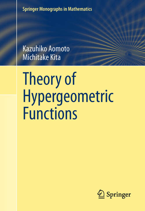 Book cover of Theory of Hypergeometric Functions