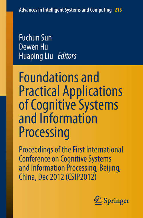 Book cover of Foundations and Practical Applications of Cognitive Systems and Information Processing