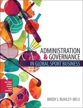 Book cover of Administration and Governance in a Global Sport Economy