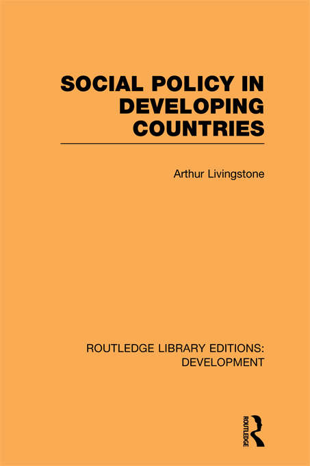 Book cover of Social Policy in Developing Countries (Routledge Library Editions: Development)