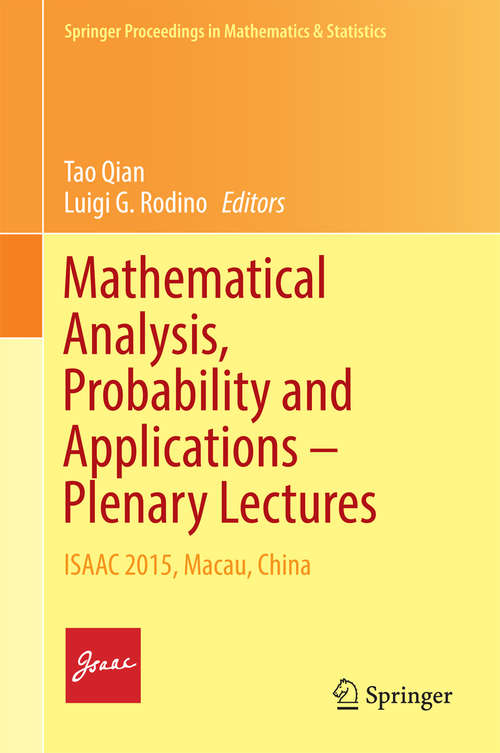 Book cover of Mathematical Analysis, Probability and Applications – Plenary Lectures