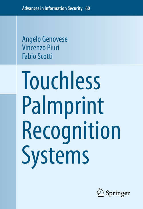 Book cover of Touchless Palmprint Recognition Systems