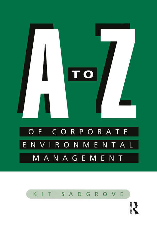 Book cover of A-Z of Corporate Environmental Management