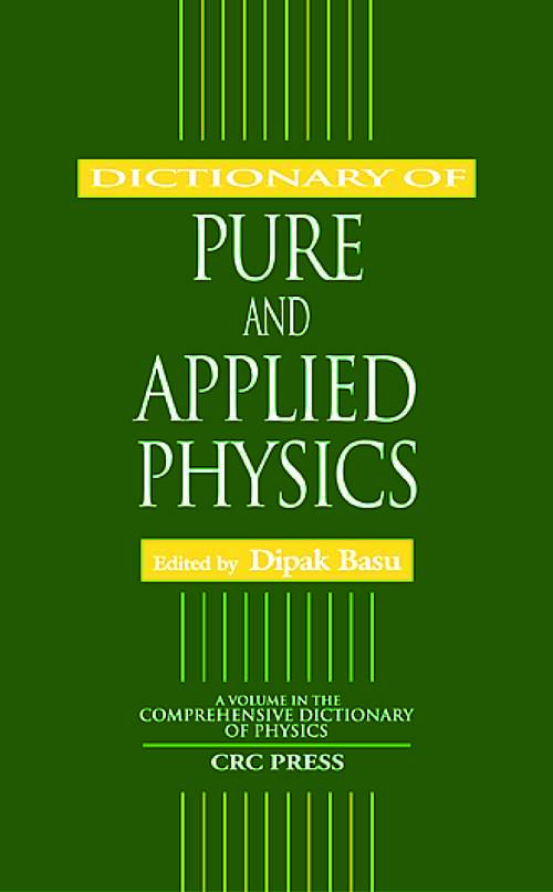 Book cover of Dictionary of Pure and Applied Physics (1)