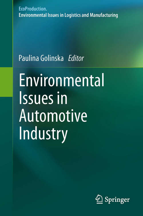 Book cover of Environmental Issues in Automotive Industry