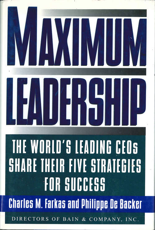 Book cover of Maximum Leadership