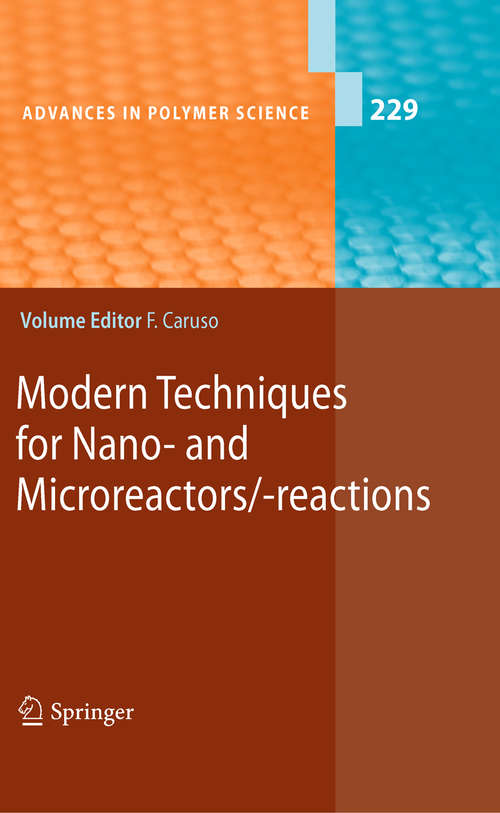 Book cover of Modern Techniques for Nano- and Microreactors/-reactions