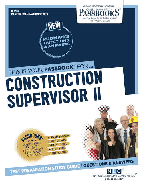 Book cover of Construction Supervisor II: Passbooks Study Guide (Career Examination Series)