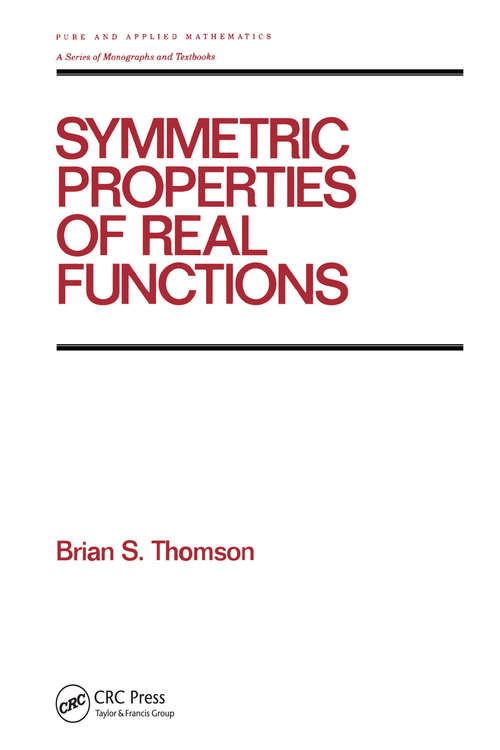 Book cover of Symmetric Properties of Real Functions