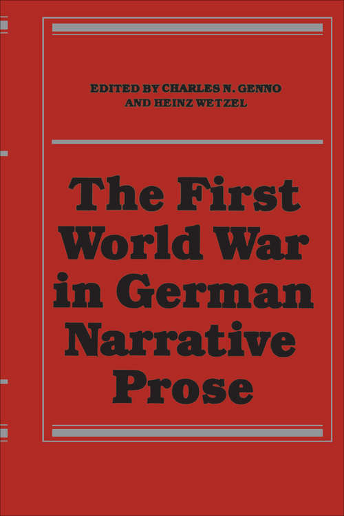 Book cover of The First World War in German Narrative Prose