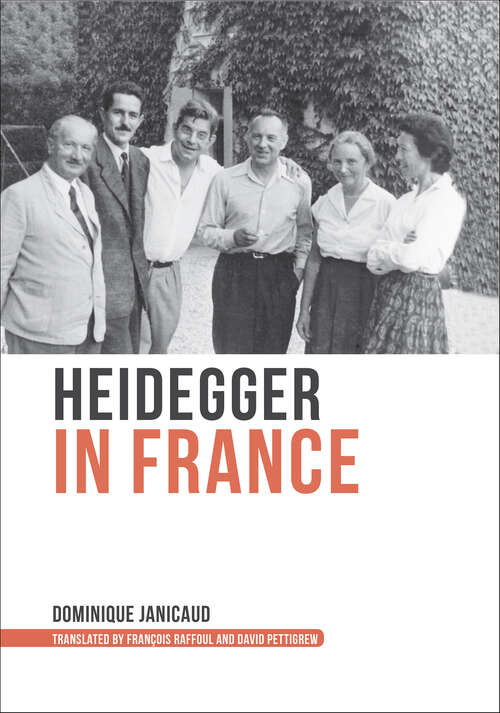 Book cover of Heidegger in France (Studies in Continental Thought)
