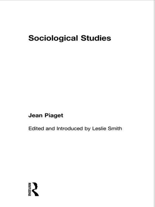 Book cover of Sociological Studies