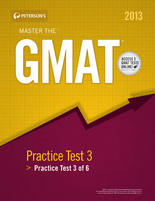 Book cover of Master the GMAT 2013: Practice Test 3 of 6