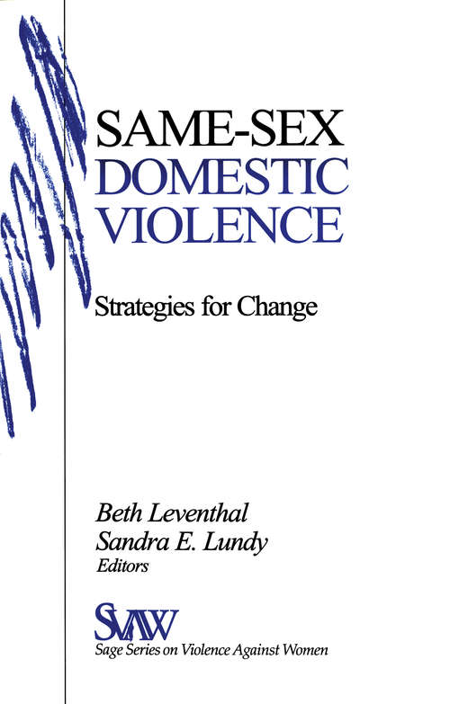 Book cover of Same-Sex Domestic Violence: Strategies for Change