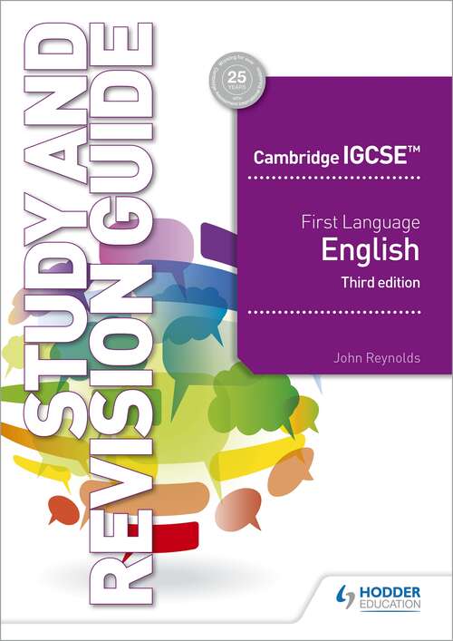 Book cover of Cambridge IGCSE First Language English Study and Revision Guide 3rd edition