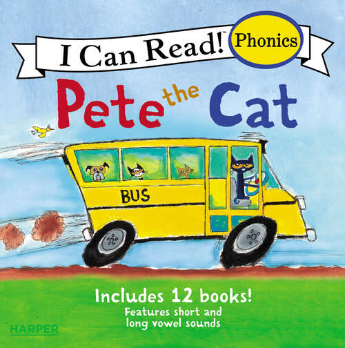 Book cover of Pete the Cat 12-Book Phonics Fun! (My First I Can Read)