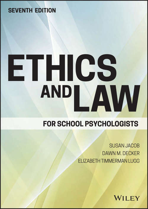 Book cover of Ethics and Law for School Psychologists (7)