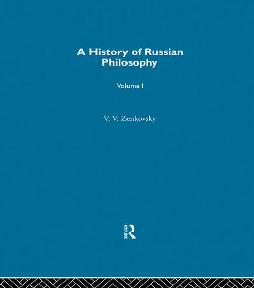 Book cover of History Russian Philosophy V1 (Routledge Library Editions Ser.)