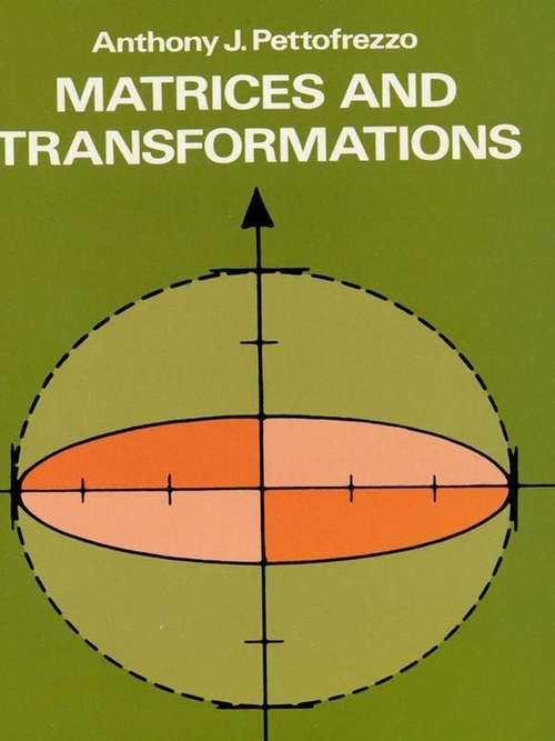 Book cover of Matrices and Transformations (Dover Books on Mathematics)