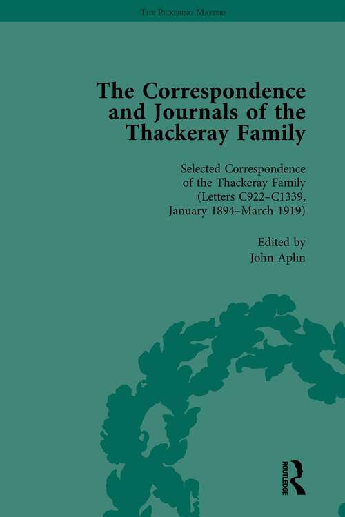 Book cover of The Correspondence and Journals of the Thackeray Family Vol 5