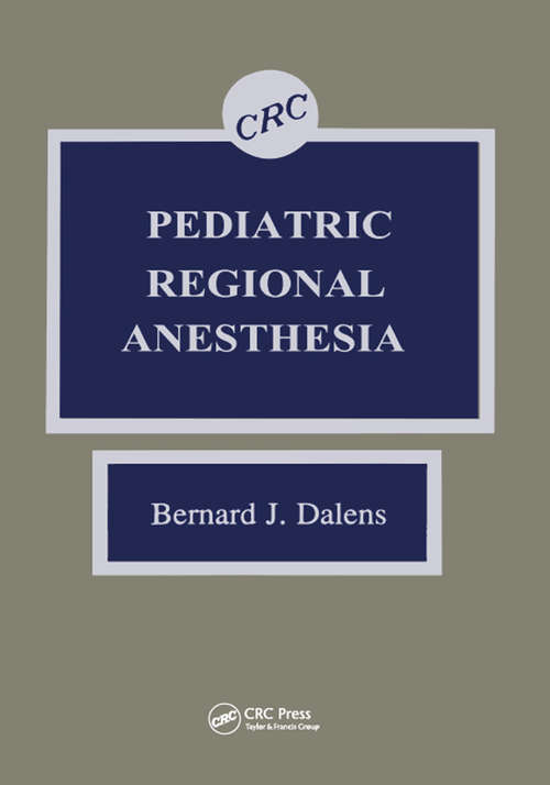 Book cover of Pediatric Regional Anesthesia