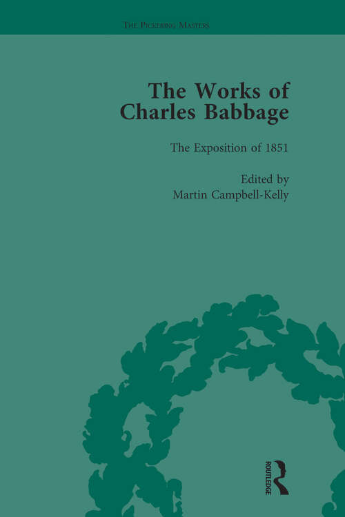 Book cover of The Works of Charles Babbage Vol 10