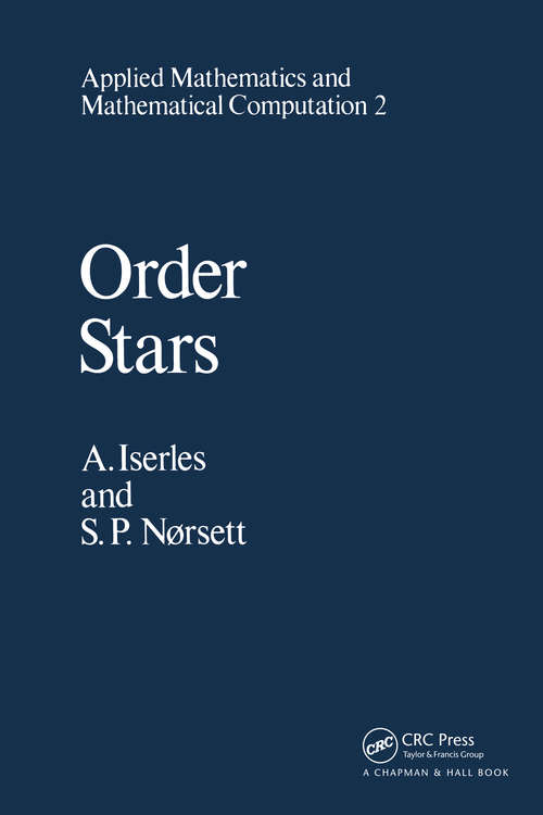 Book cover of Order Stars: Theory and Applications