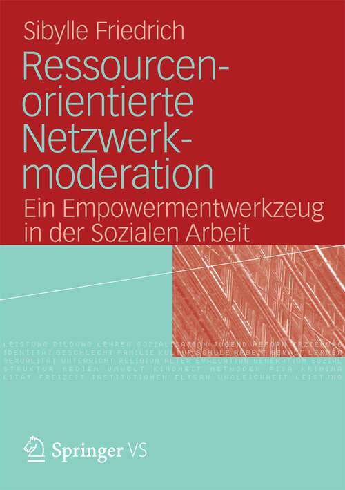 Book cover of Ressourcenorientierte Netzwerkmoderation