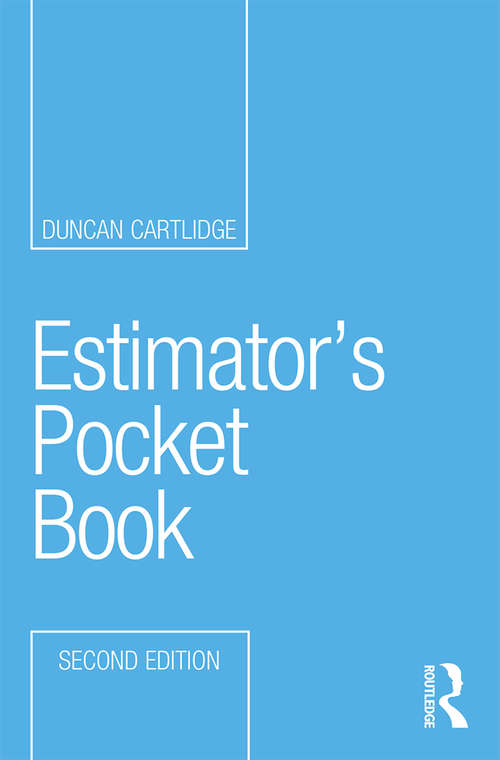 Book cover of Estimator's Pocket Book 2e (2) (Routledge Pocket Books)